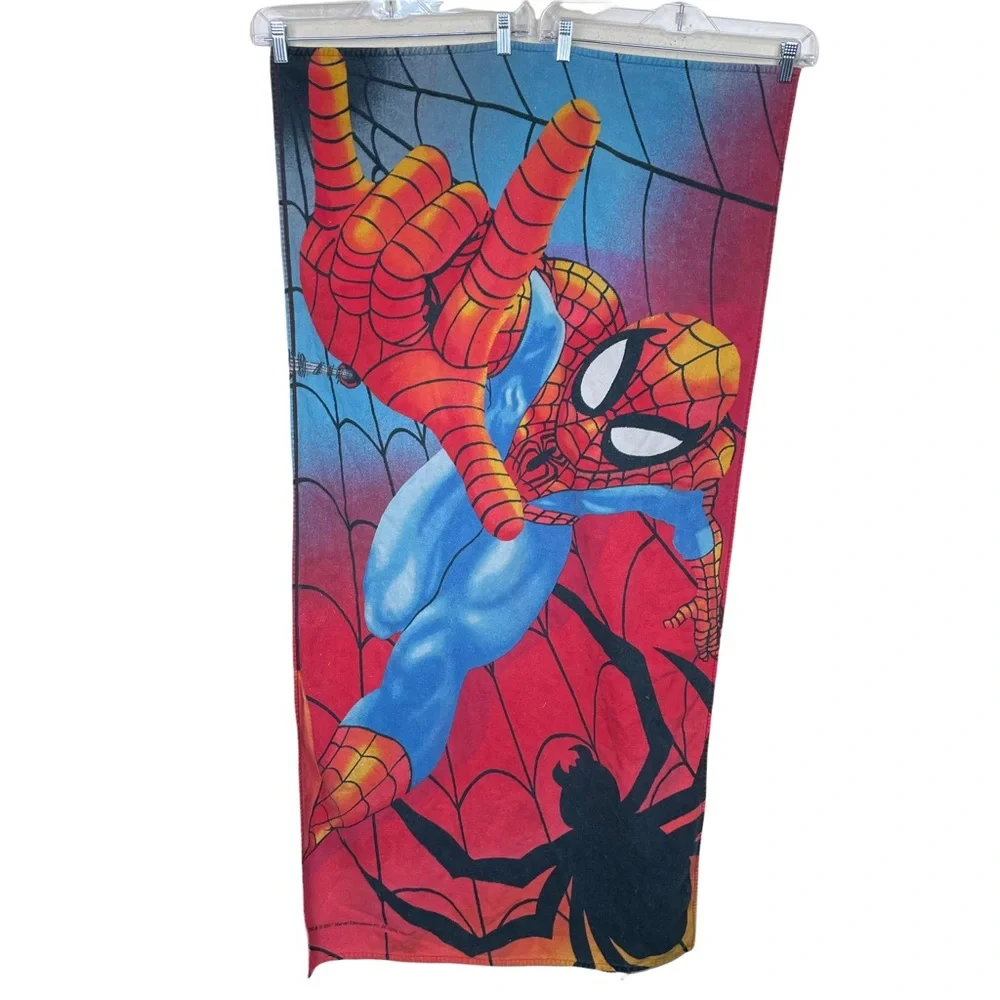 Vintage Ultimate Spider-Man Beach Towel 28”x48” 2001 Marvel Jay Franco Cotton HF
